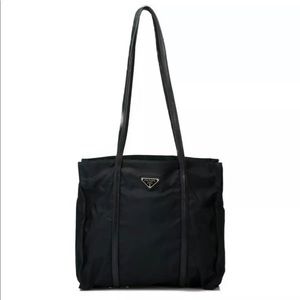 PRADA Authentic Black Nylon Shoulder Bag